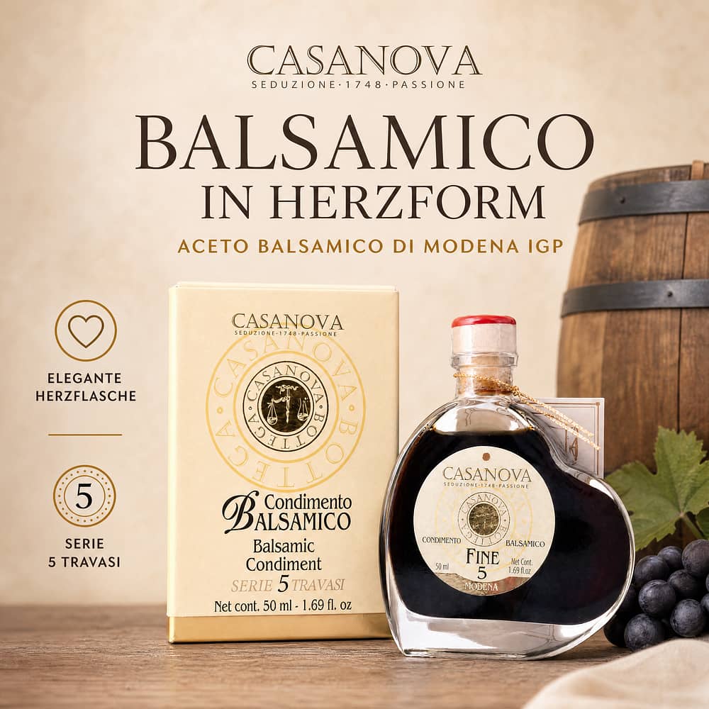 Casanova Aceto Balsamico di Modena I.G.P. Herzflasche 0,050 Liter Produktbild