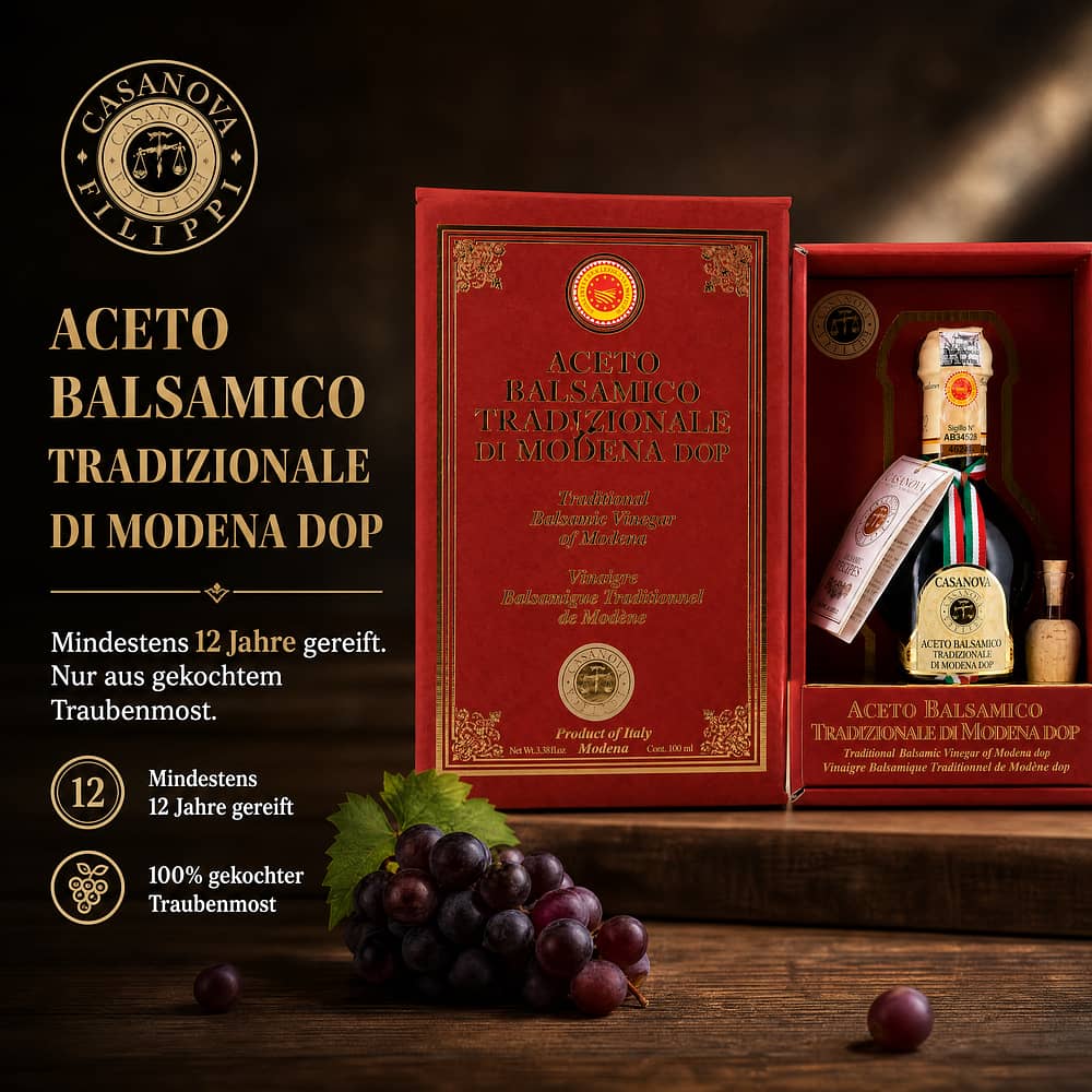 Casanova Aceto Balsamico tradizionale Affinato DOP 12 Jahre 0,10 Liter Produktbild