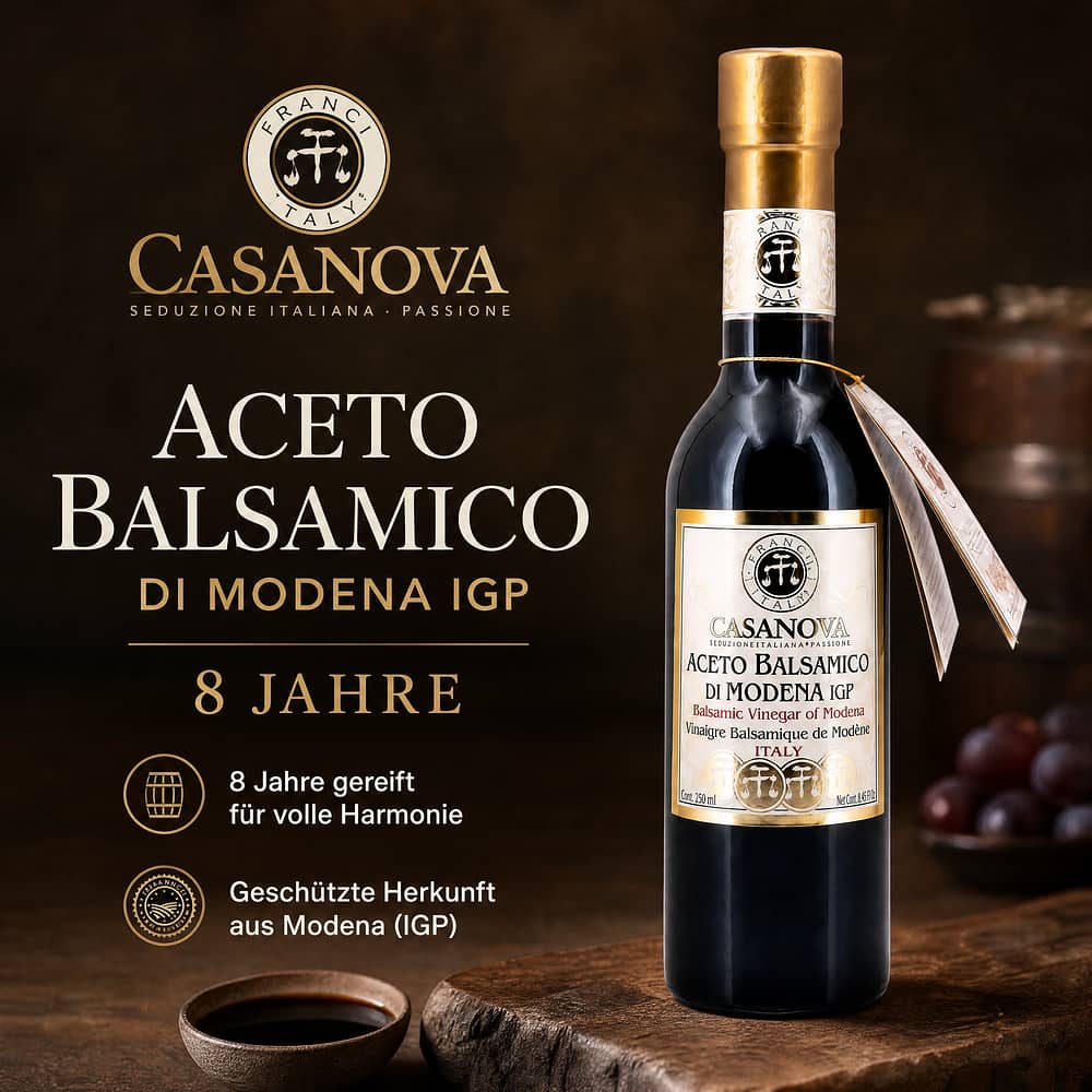 Casanova Aceto Balsamico di Modena I.G.P. 8 Jahre 0,250 Liter Produktbild