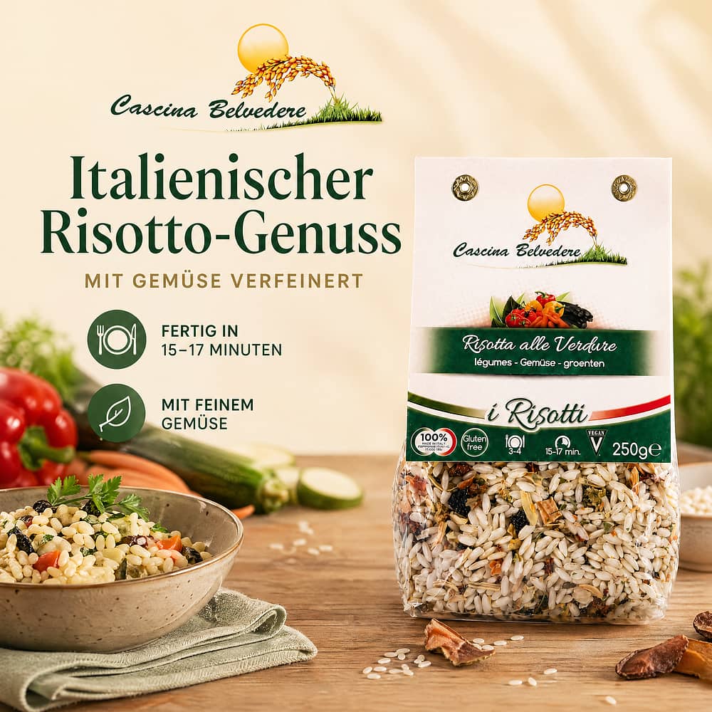 Cascina Belvedere Risotto mit Gemüse 250 Gramm Produktbild