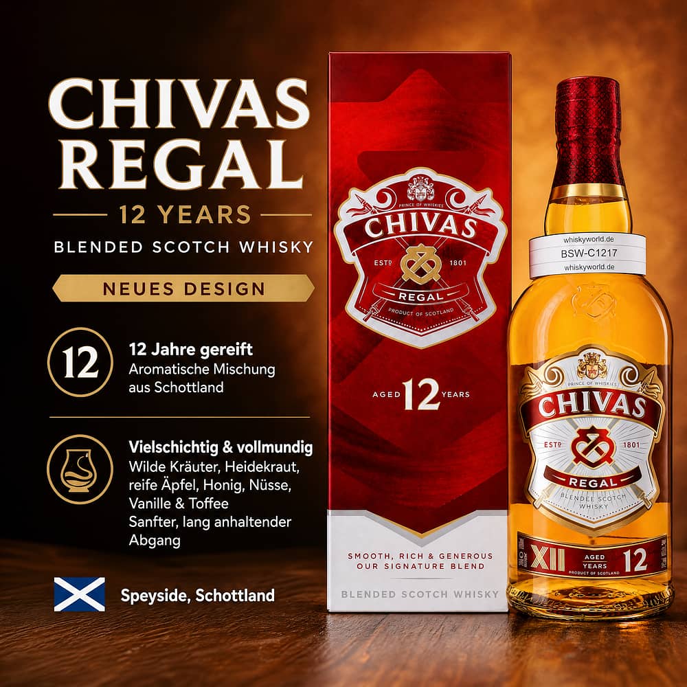 Chivas Brothers 12 Jahre neues Design 0,70 Liter/ 40.0% vol Produktbild