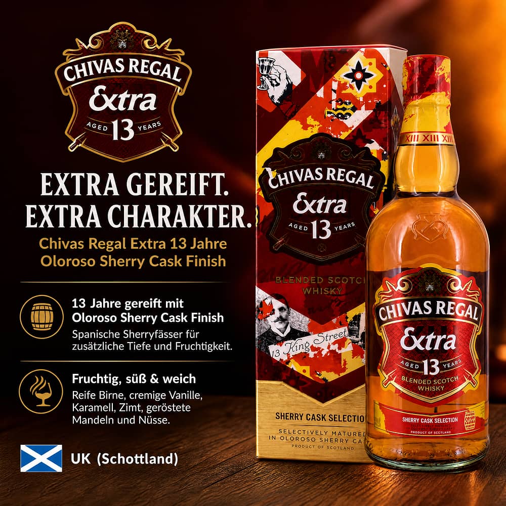 Chivas Brothers Regal Extra 13 Jahre Olorosso Sherry Finsh 0,70 Liter/ 40.0% vol Produktbild