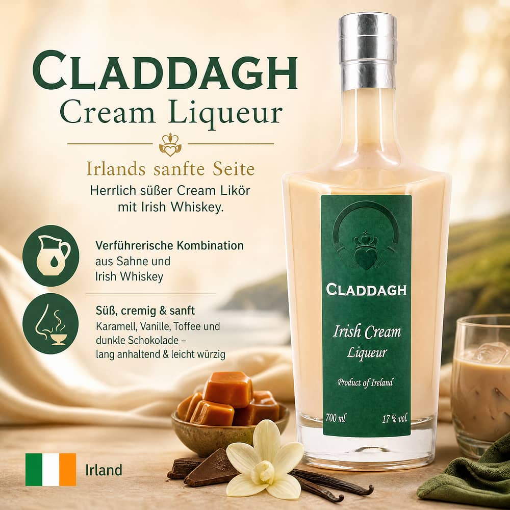 Claddagh Cream Liqueur 0,70 Liter/ 17.0% vol Produktbild