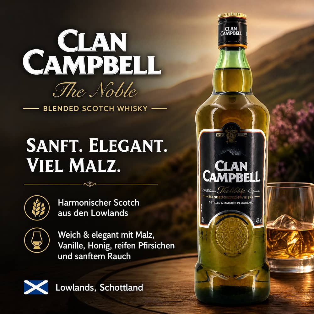 Clan Campbell The noble Scotch Whisky 0,70 Liter/ 40.0% vol Produktbild