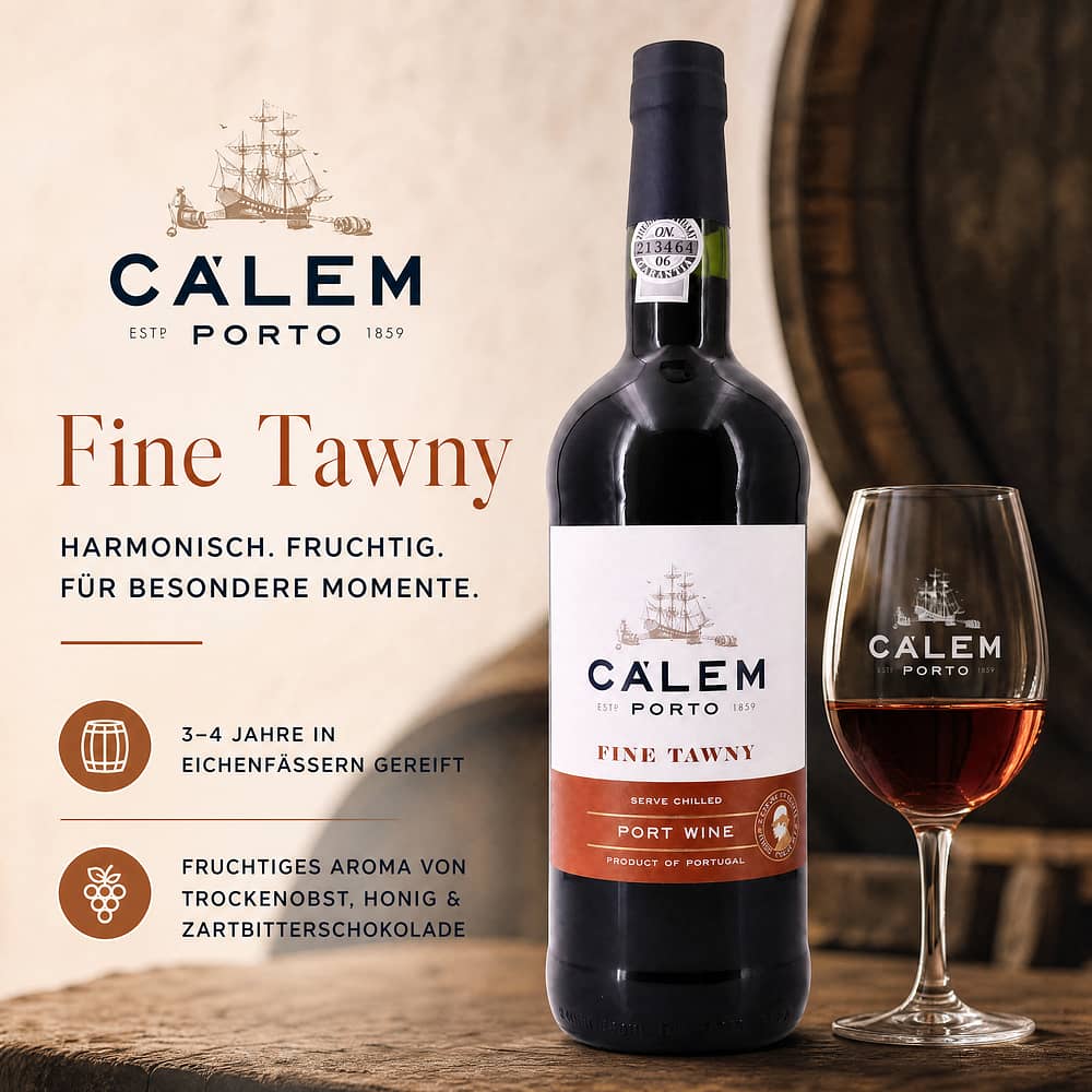 Cálem Porto Fine Tawny 0,750 Liter/ 19.5% vol Produktbild
