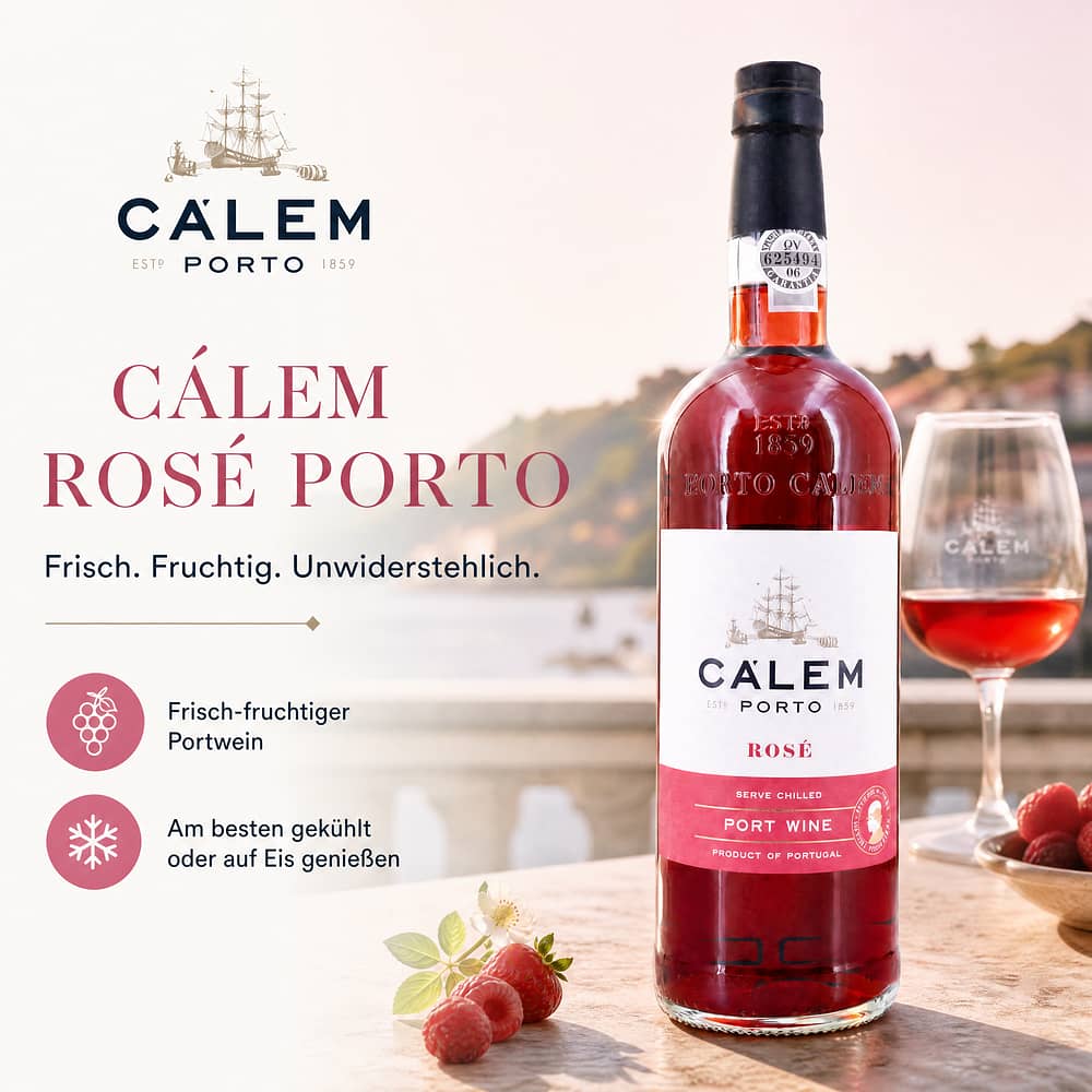 Cálem Rosè Porto 0,750 Liter/ 19.5% vol Produktbild