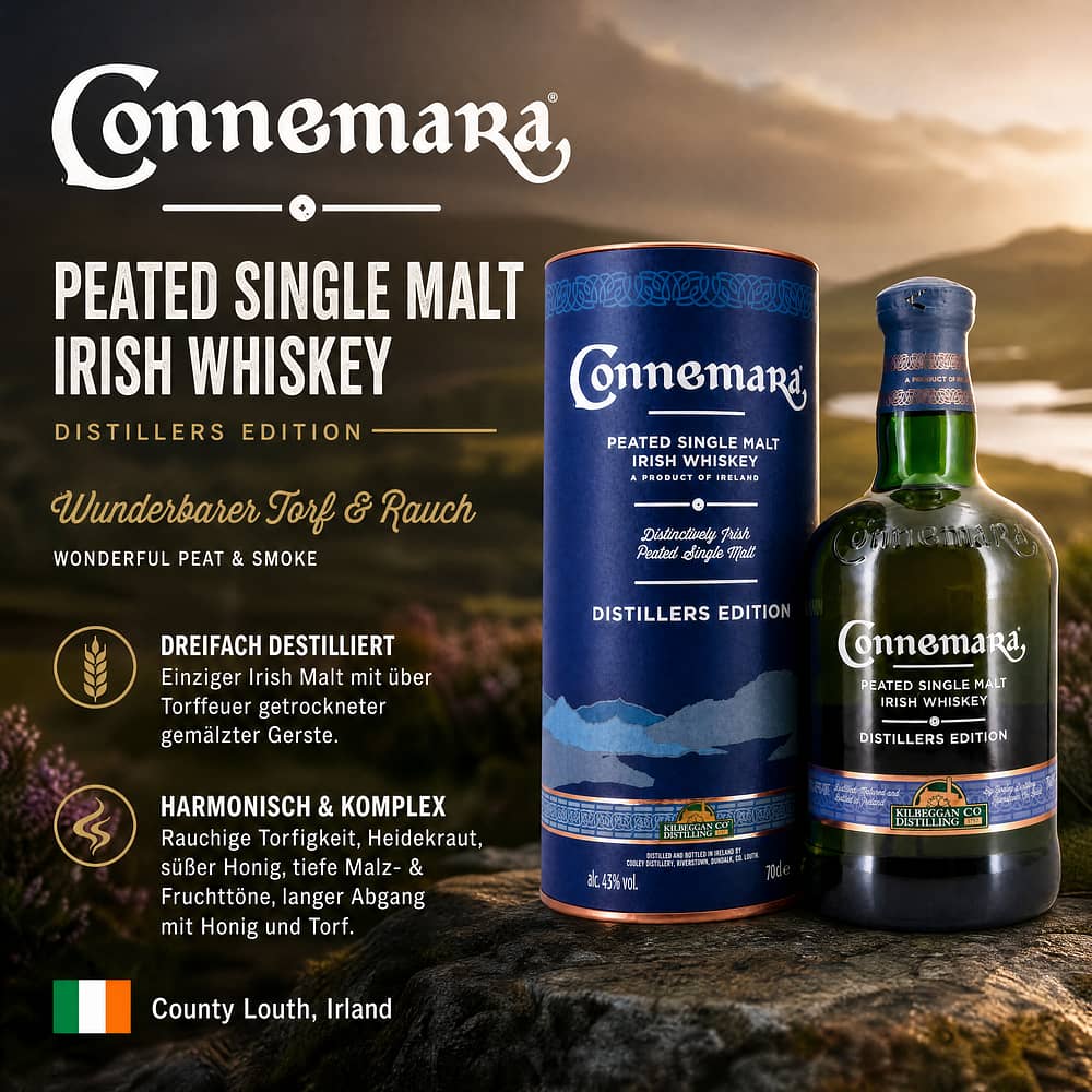 Connemara Peated Single Malt Distillers Edition 0,70 Liter/ 43.0% vol Produktbild