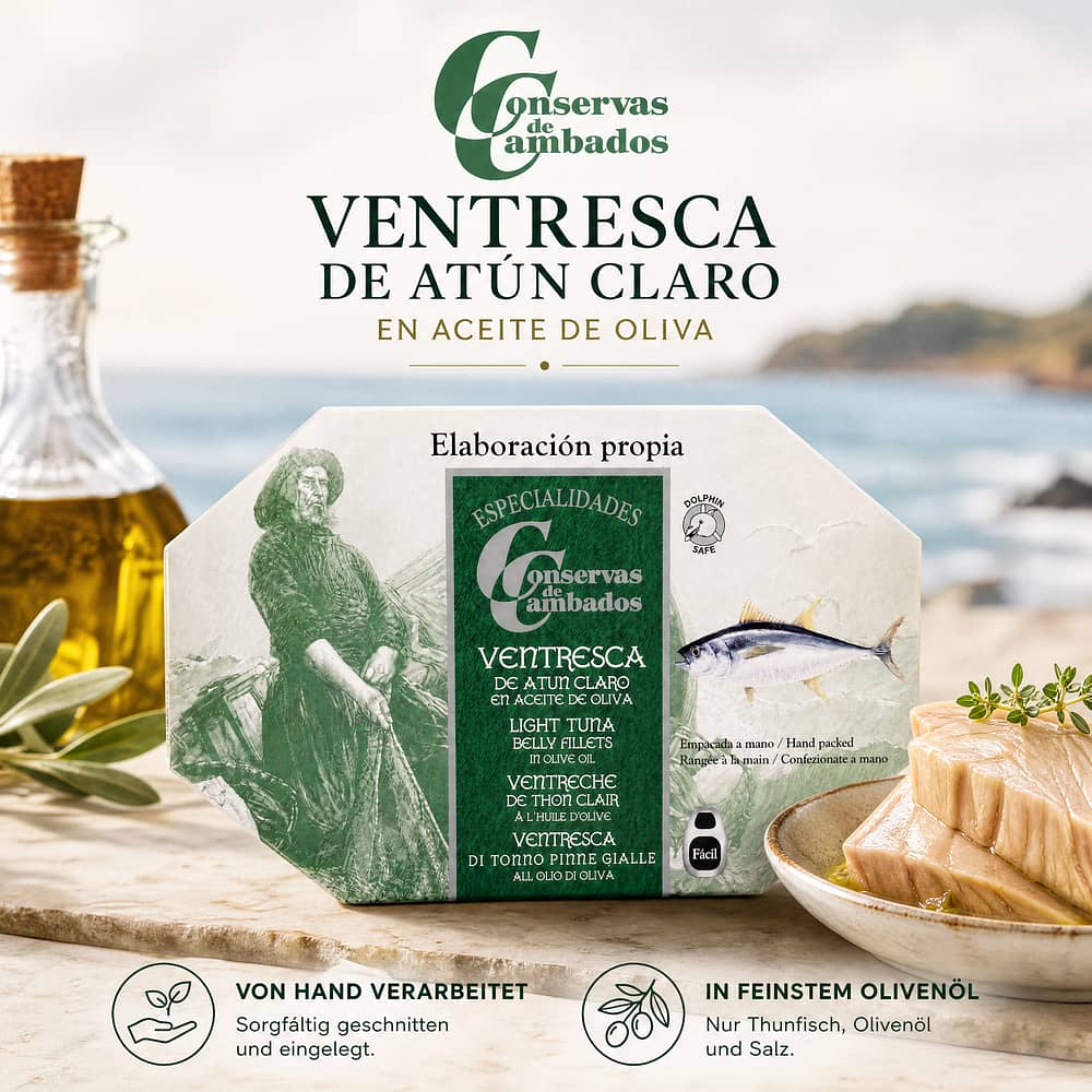 Conservas De Cambados Thunfisch Ventresca in Olivenöl 111g 72 Gramm Abtropfgewicht Produktbild