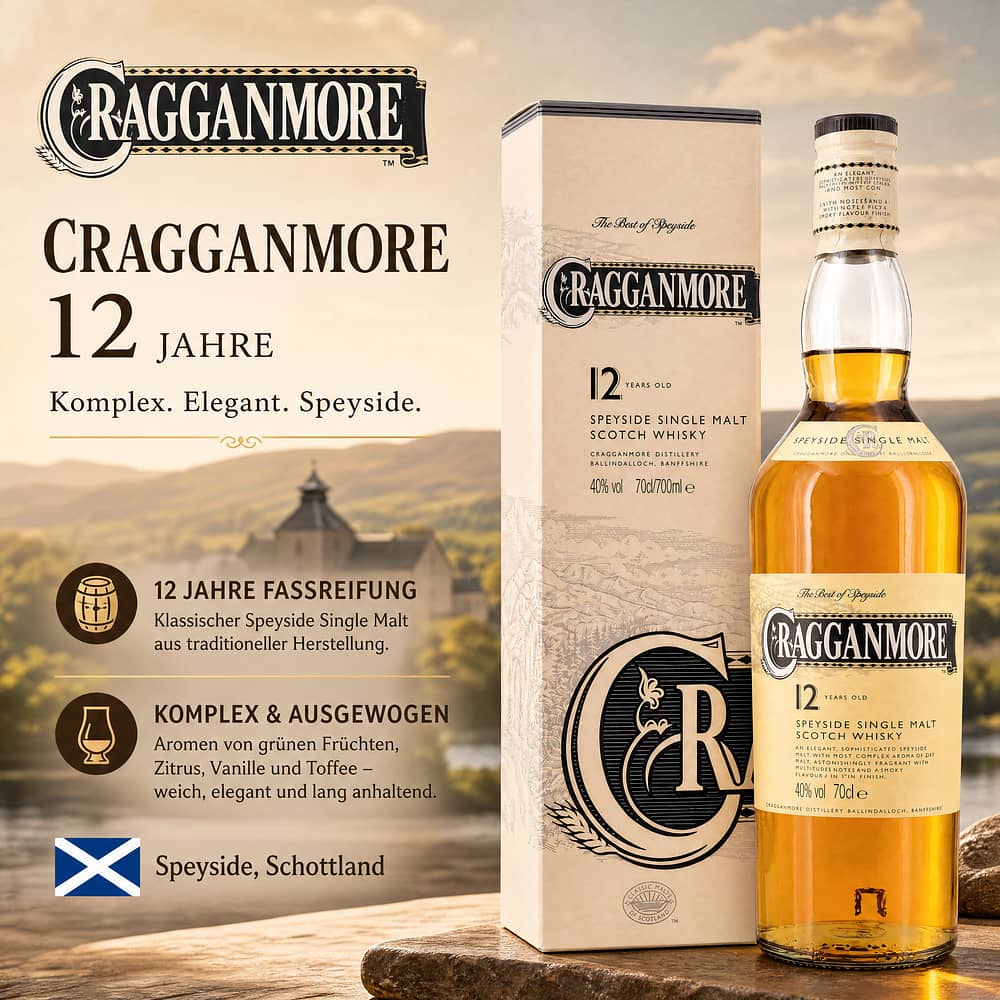 Cragganmore 12 Jahre 0,70 Liter/ 40.0% vol Produktbild
