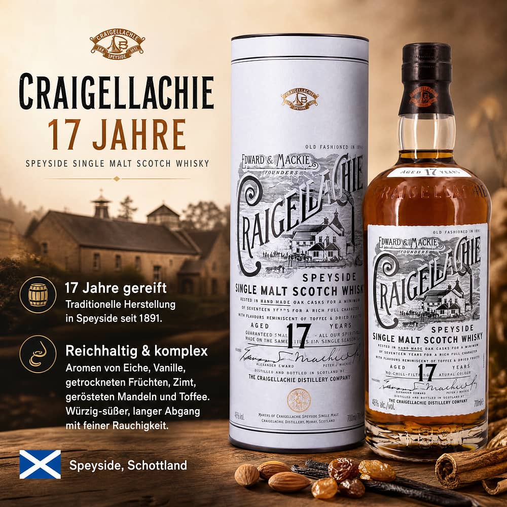 Craigellachie 17 Jahre 0,70 Liter/ 46.0% vol Produktbild