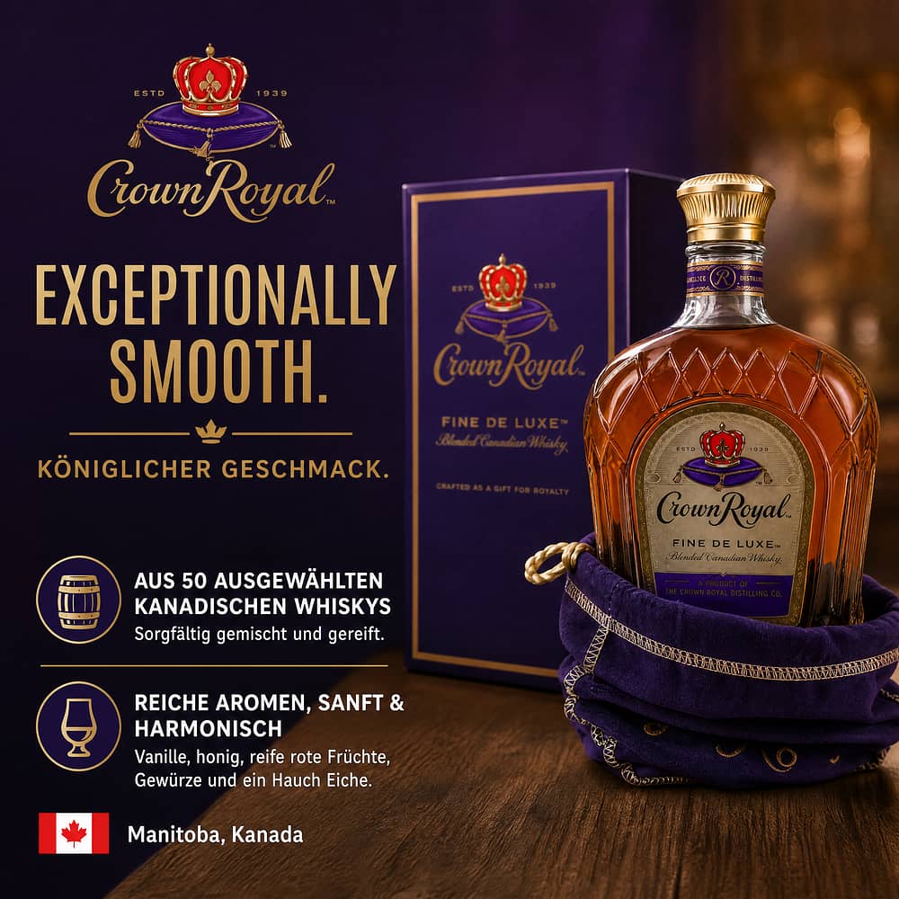 Crown Royal Fine de Luxe Literflasche 1 Liter/ 40.0% vol Produktbild