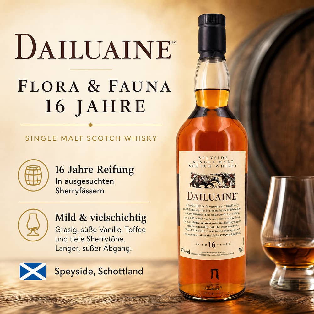 Dailuaine Flora & Fauna 16 Jahre 0,70 Liter/ 43.0% vol Produktbild