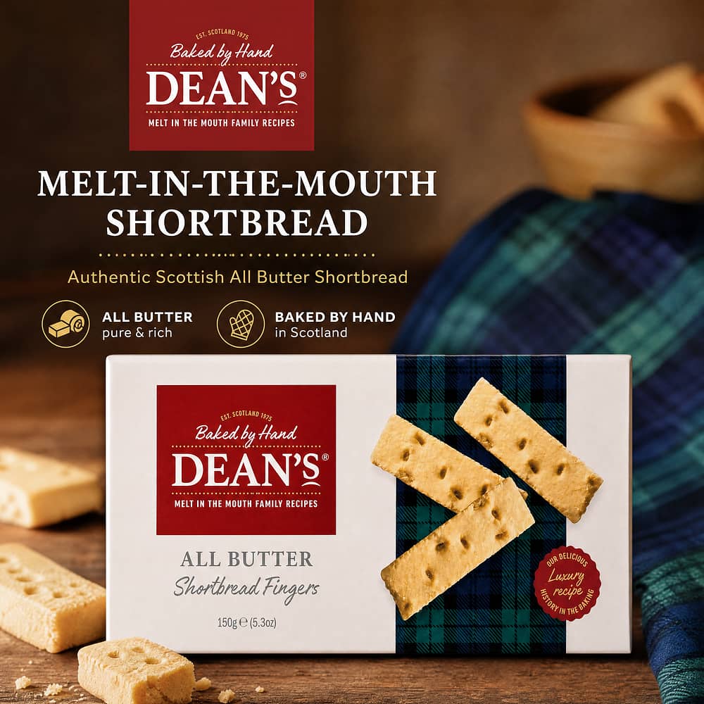 DEAN's All Butter Shortbread Fingers 150 Gramm Produktbild