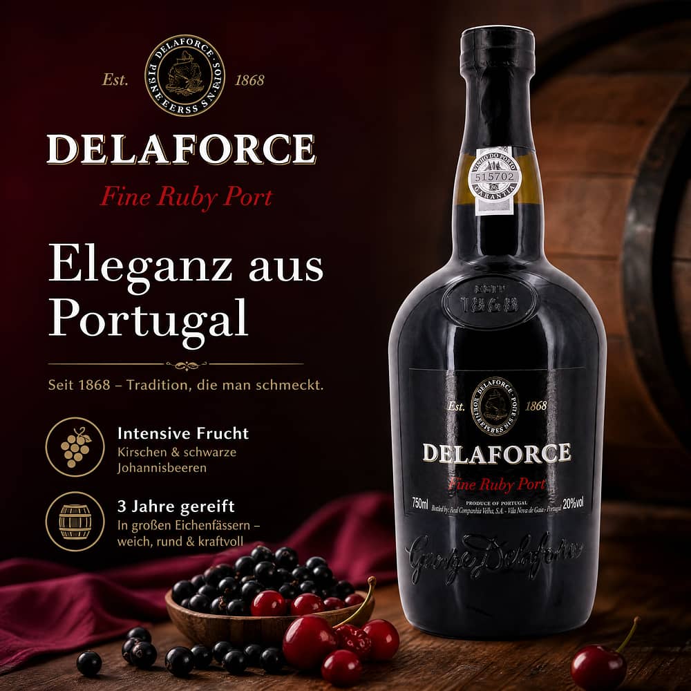 Delaforce Fine Ruby Port 0,750 Liter/ 20.0% vol Produktbild