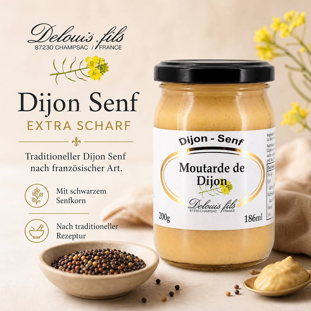 Delouis Fils Dijon Senf 200 Gramm Produktbild