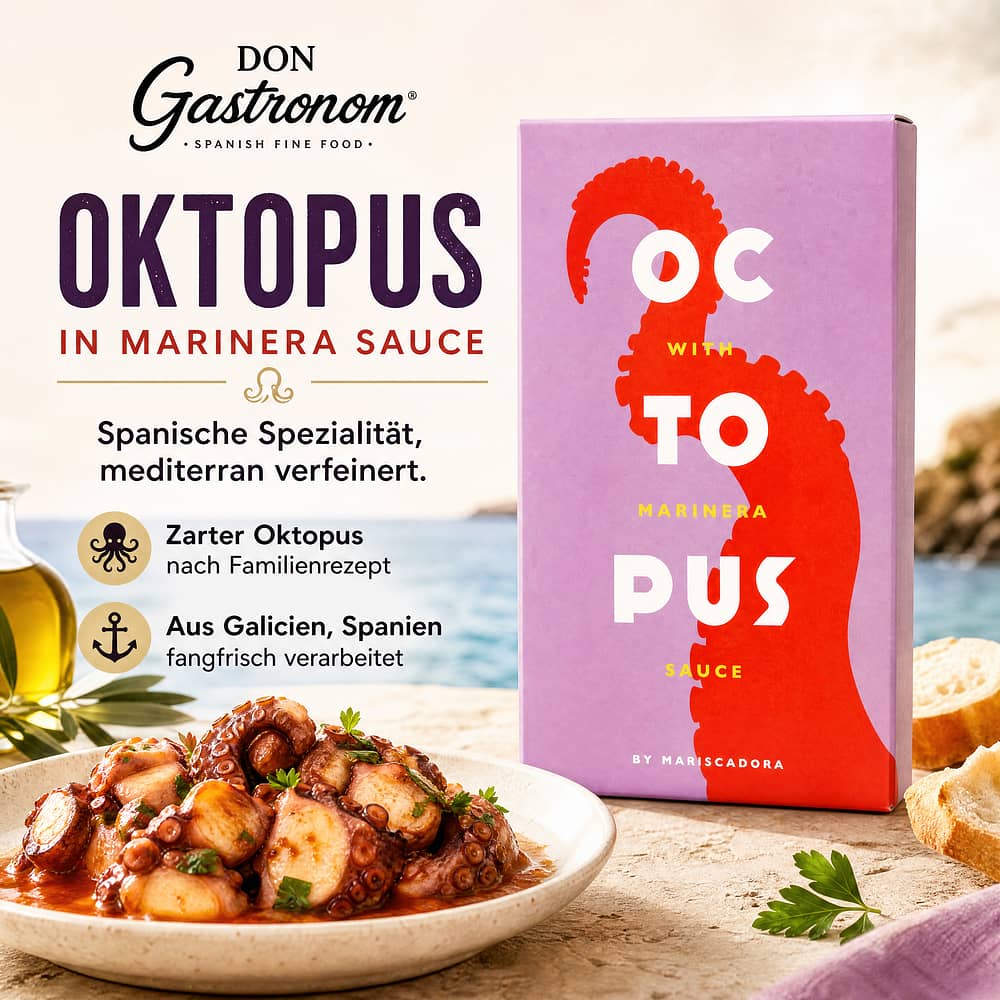 Don Gastronom Oktpus in Marinera Sauce 120g 72 Gramm Abtropfgewicht Produktbild