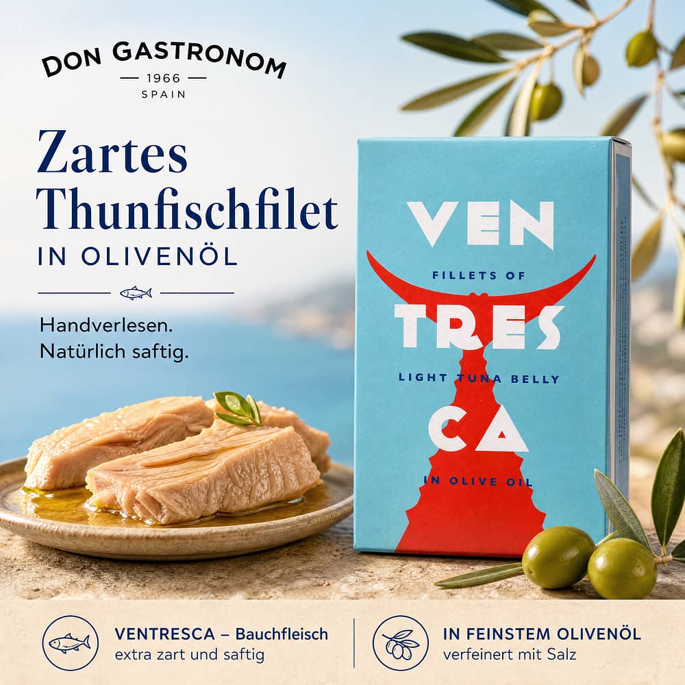 Don Gastronom Thunfischfilet in Olivenöl 115g 81 Gramm Abtropfgewicht Produktbild