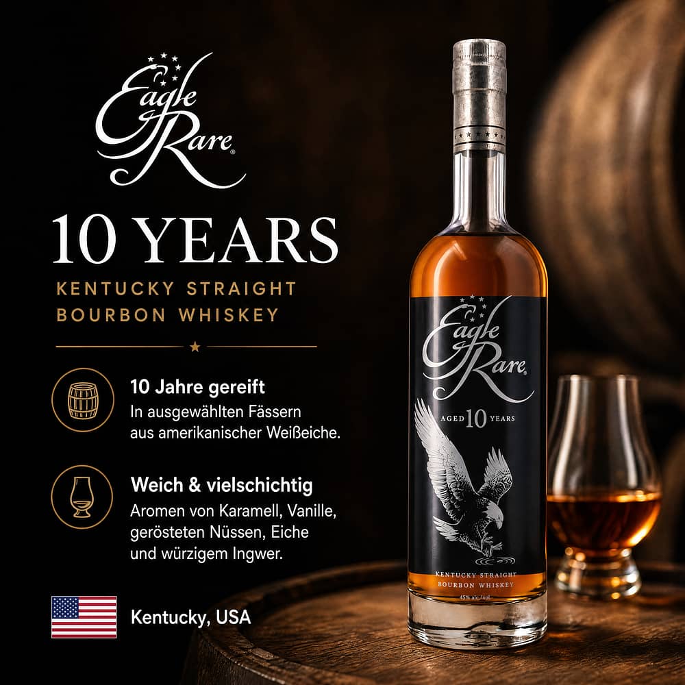 Eagle Rare 10 Jahre Kentucky Straight Bourbon Whiskey 0,70 Liter/ 45.0% vol Produktbild