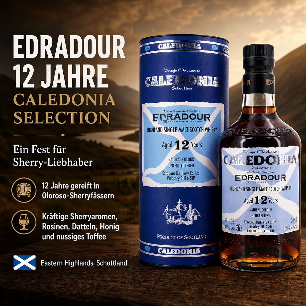Edradour 12 Jahre Caledonia Selection 0,70 Liter/ 46.0% vol Produktbild