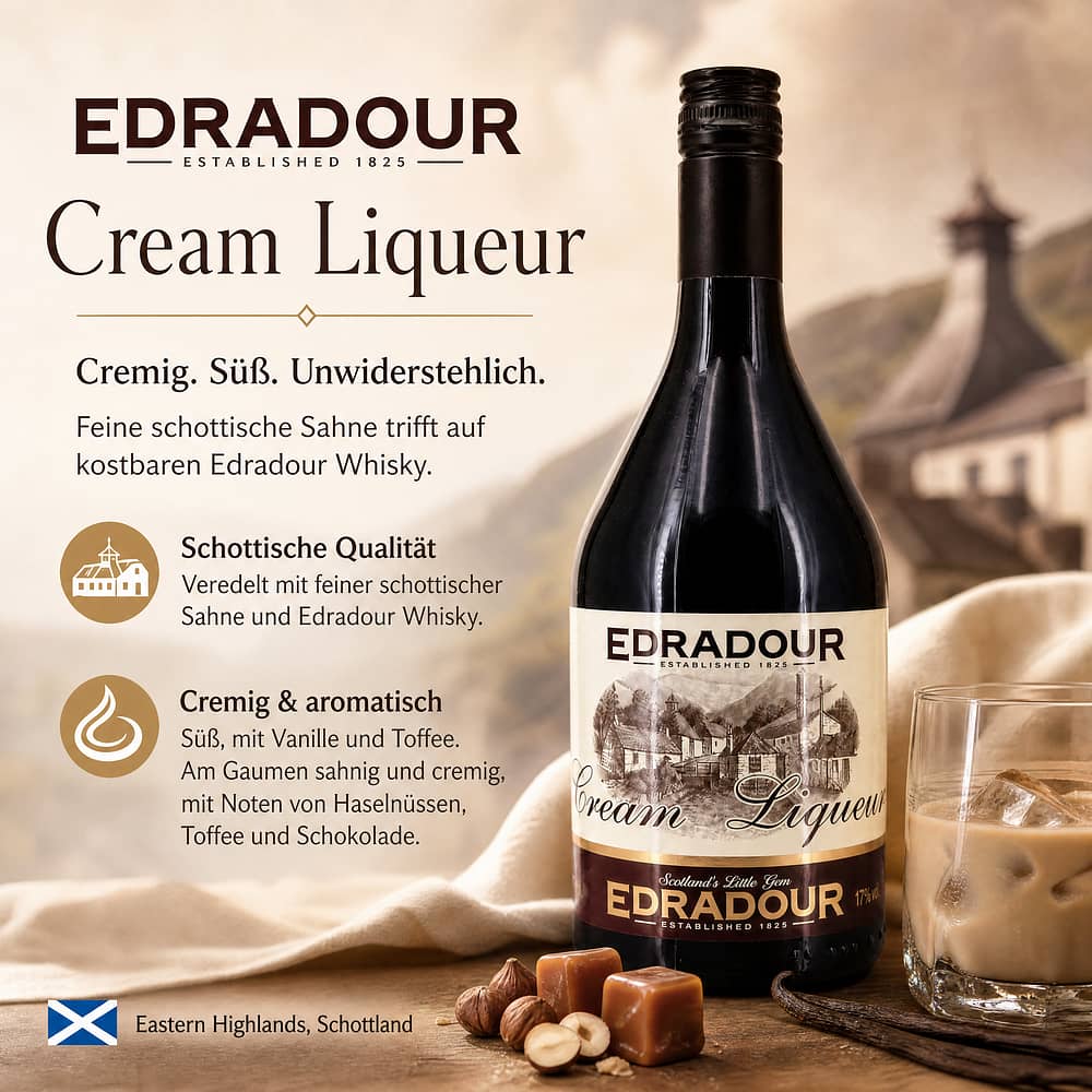 Edradour Cream Liqueur 0,70 Liter/ 17.0% vol Produktbild