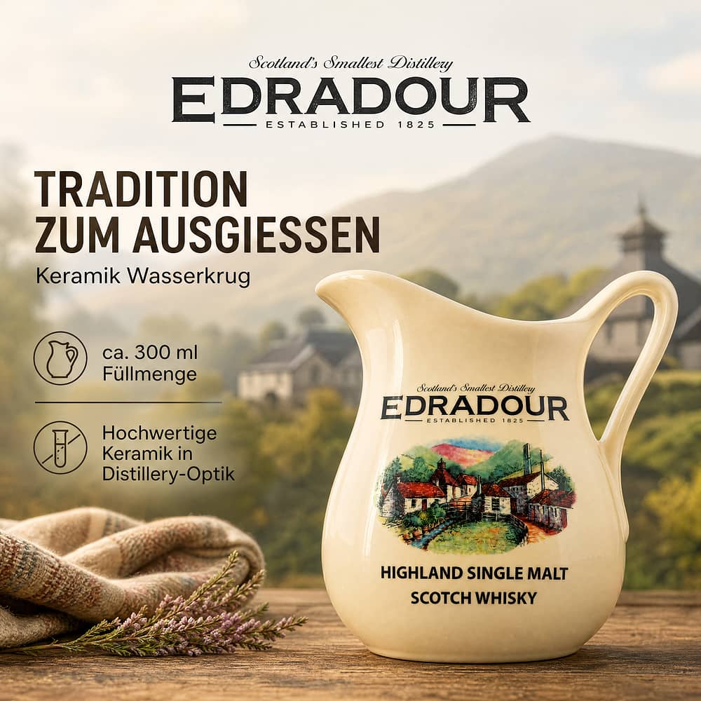 Edradour Keramik-Wasserkrug groß ca. 300ml 1 Stück Produktbild