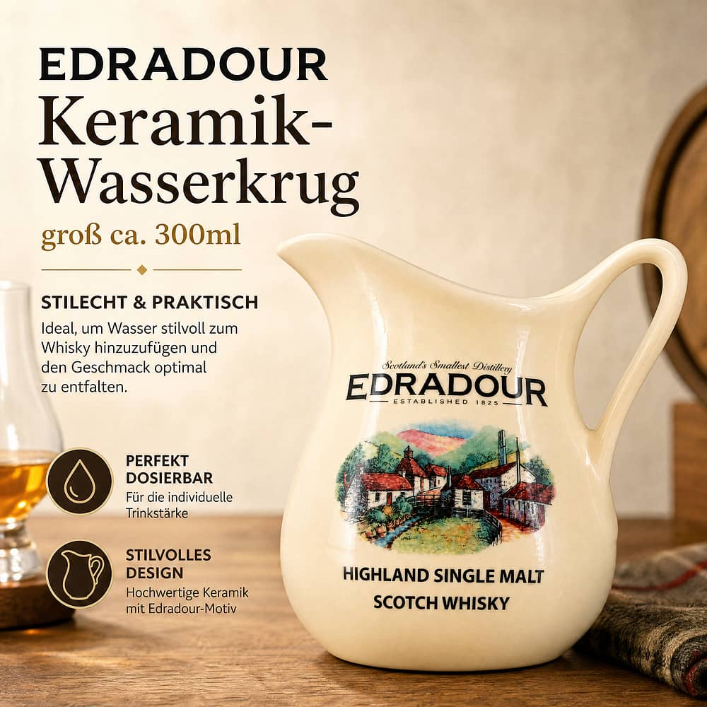 Edradour Keramik-Wasserkrug groß ca. 300ml 1 Stück Produktbild