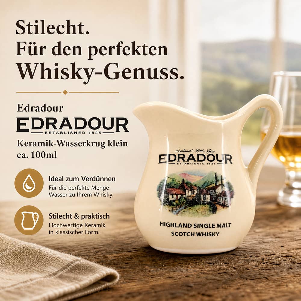 Edradour Keramik-Wasserkrug klein ca. 100ml 1 Stück Produktbild