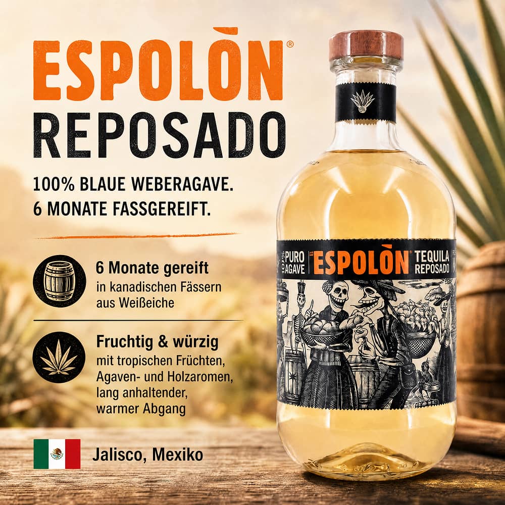 Espolon Reposado 0,70 Liter/ 40.0% vol Produktbild