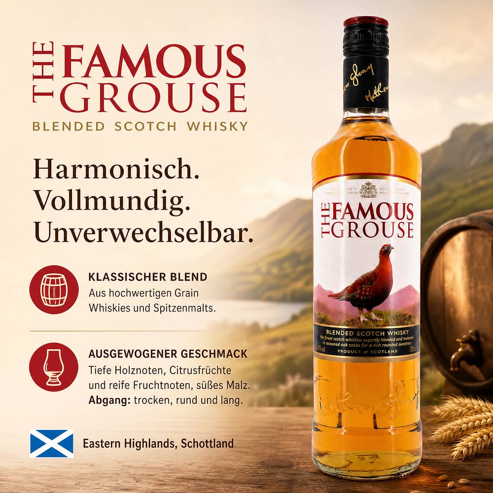 Famous Grouse Blended Scotch Whisky 0,70 Liter/ 40.0% vol Produktbild