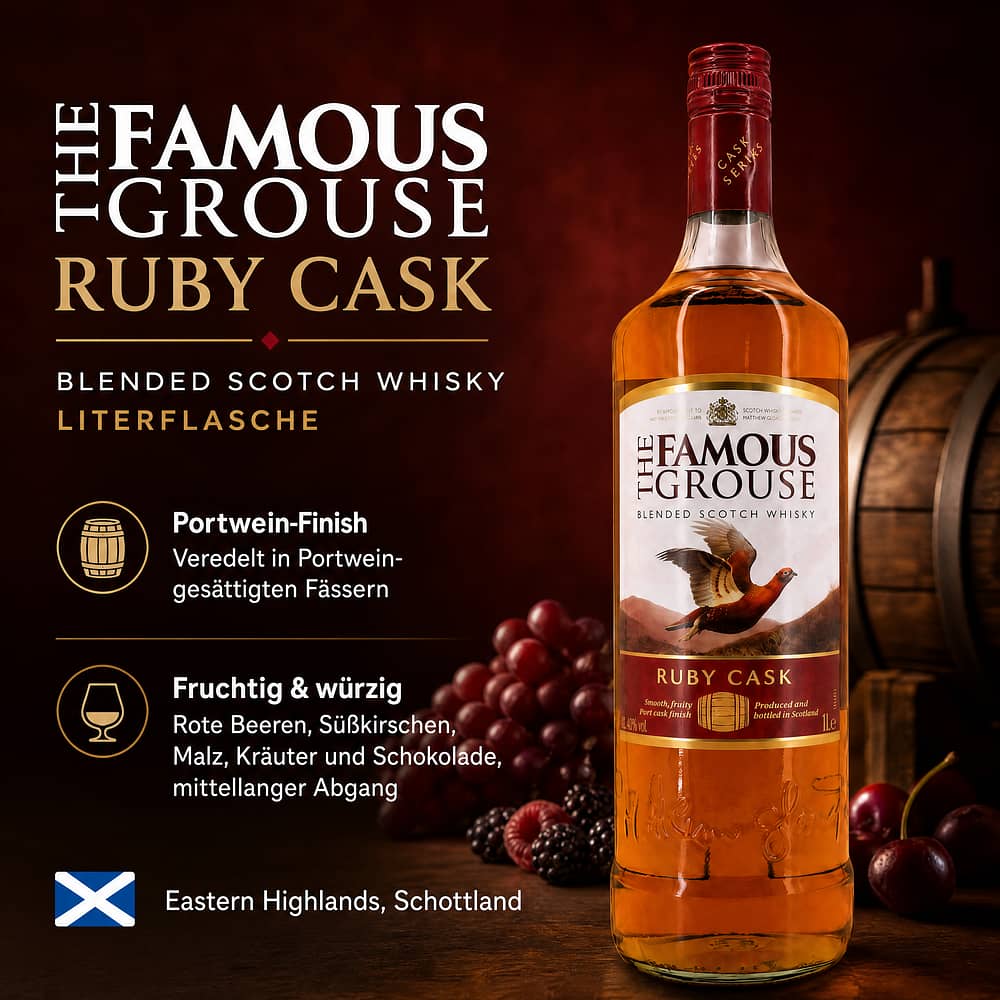 Famous Grouse Ruby Cask Literflasche 1 Liter/ 40.0% vol Produktbild