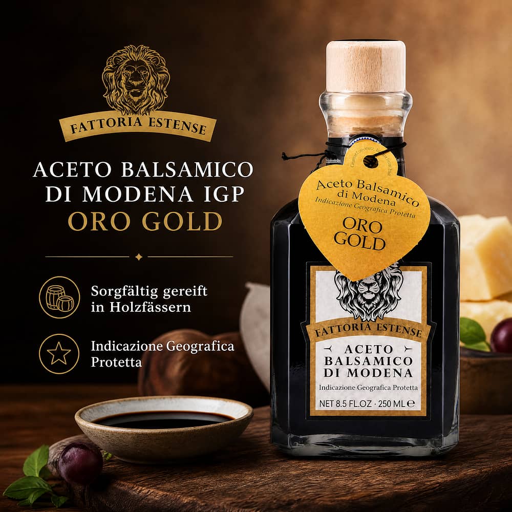 Fattoria Estense Aceto Balsamico di Modena I.G.P. Oro Gold 0,250 Liter Produktbild