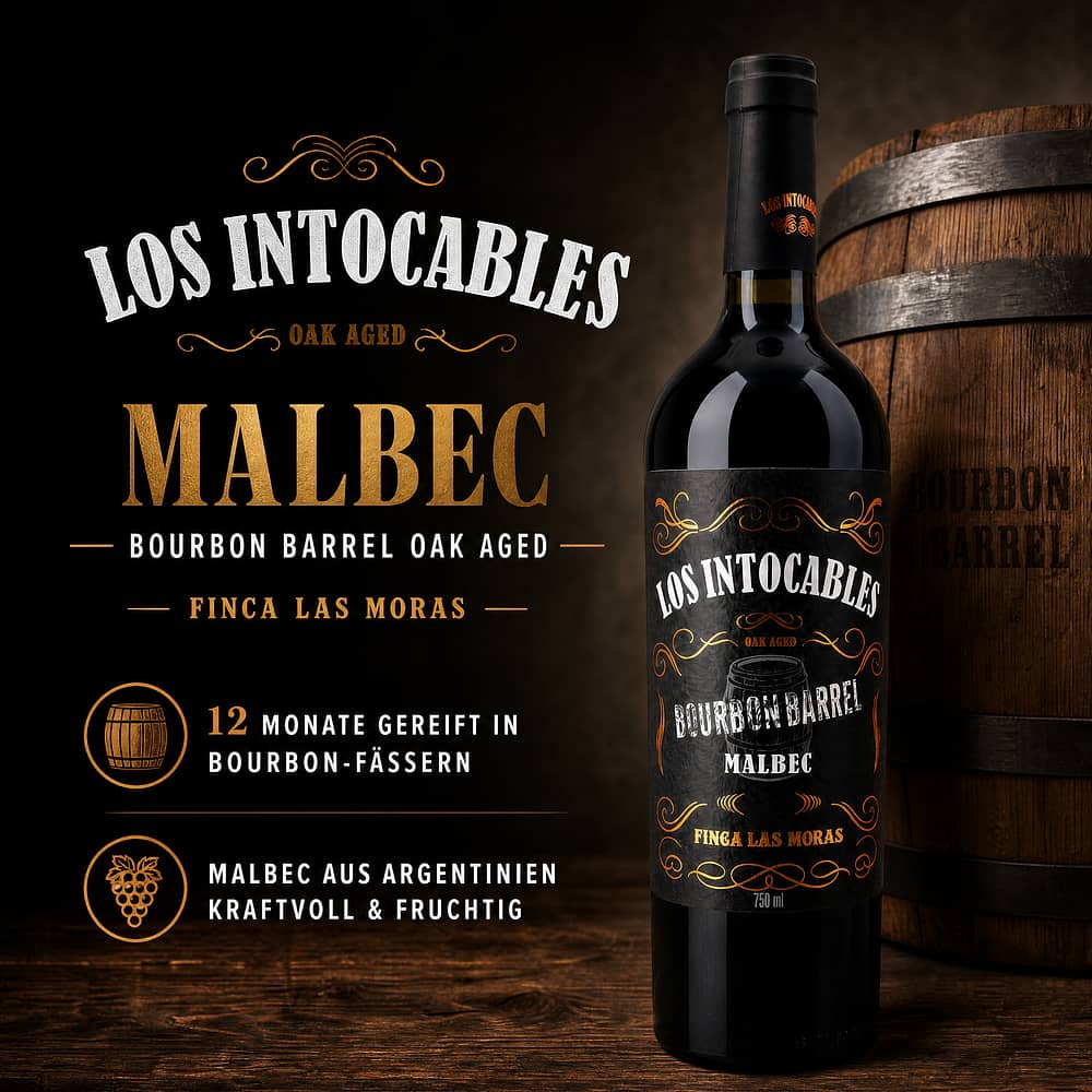 Finca Las Moras Los Intocables Malbec Bourbon Barrel Oak Aged Jahrgang 2024 0,750 Liter/ 13.5% vol Produktbild