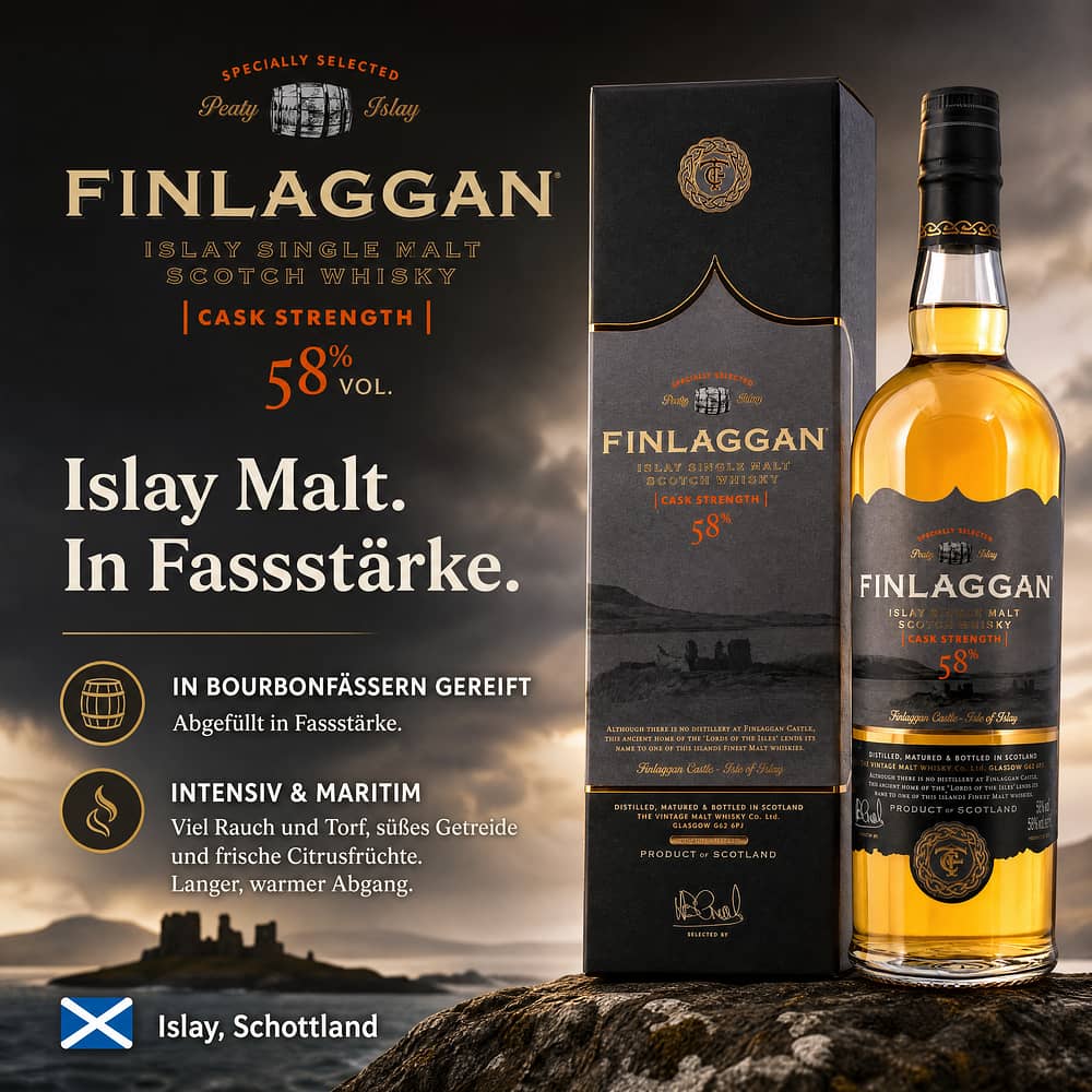 Finlaggan Islay Malt Cask strength 0,70 Liter/ 58.0% vol Produktbild