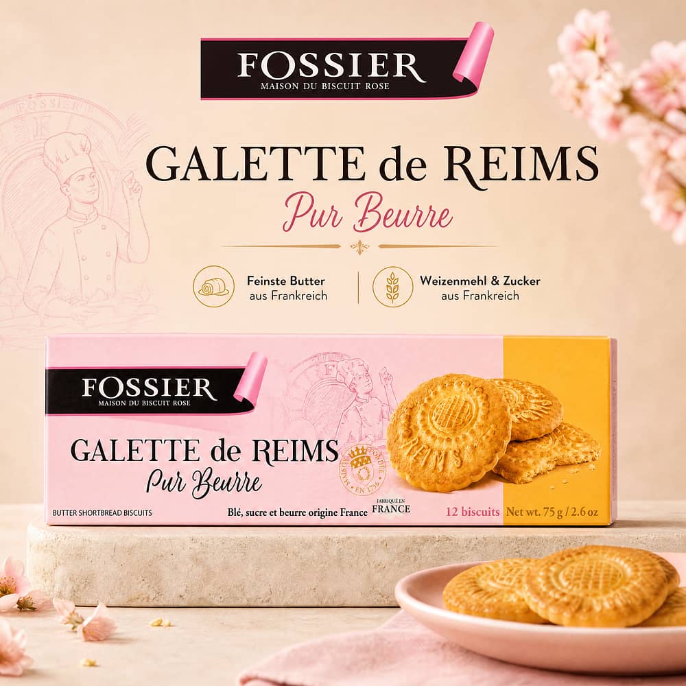 Fossier Galette De Reims Butter Biscuits 75 Gramm Produktbild