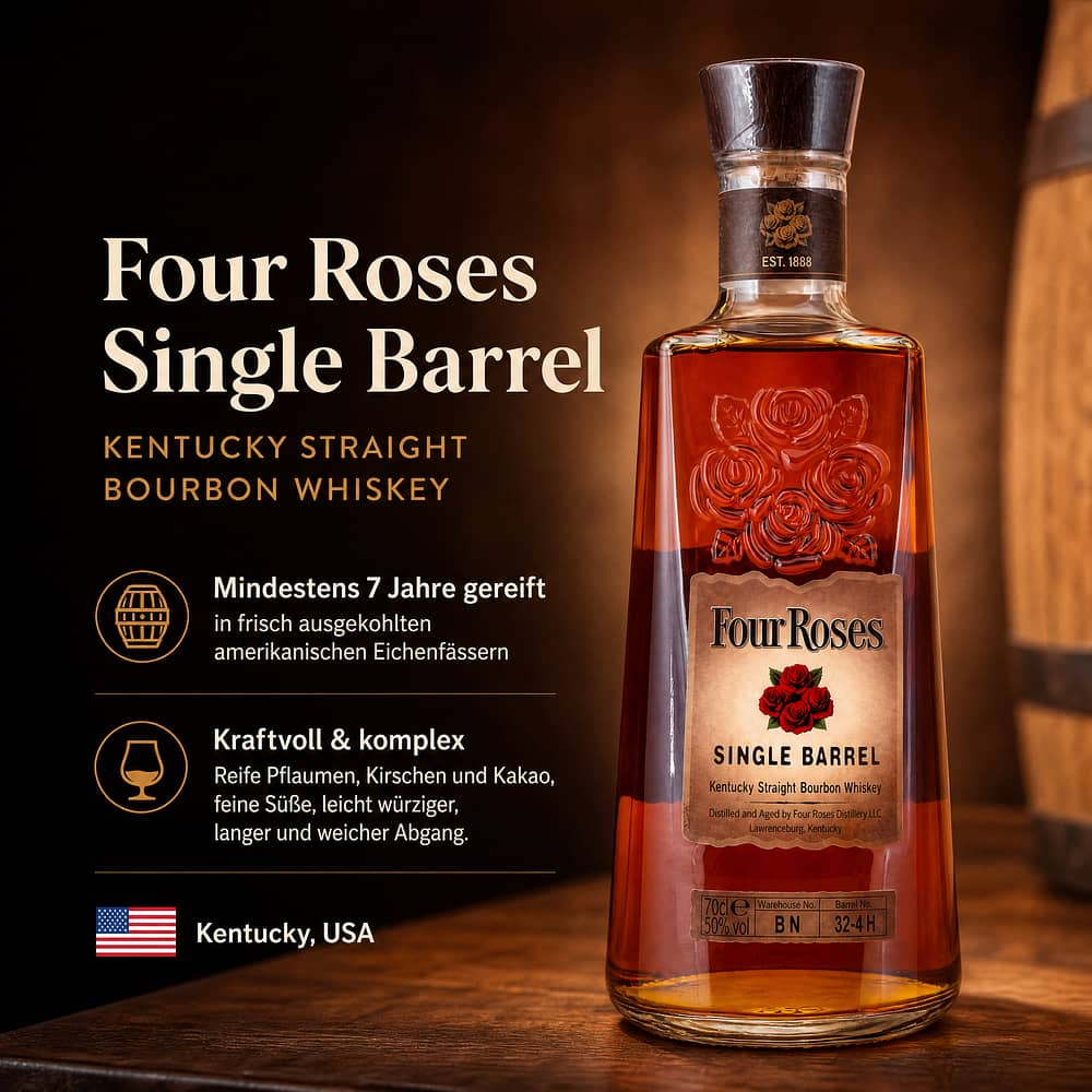 Four Roses Single Barrel 0,70 Liter/ 50.0% vol Produktbild