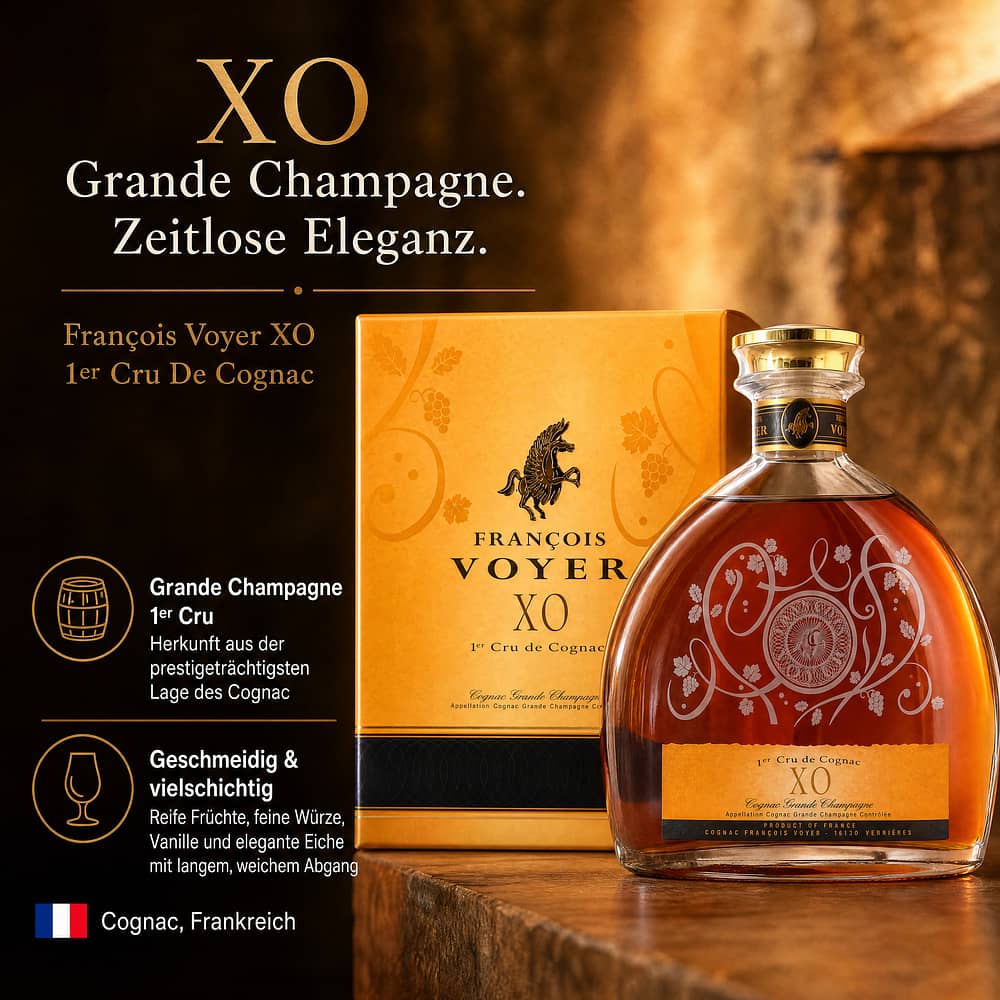François Voyer XO 1er Cru De Cognac 0,70 Liter/ 40.0% vol Produktbild