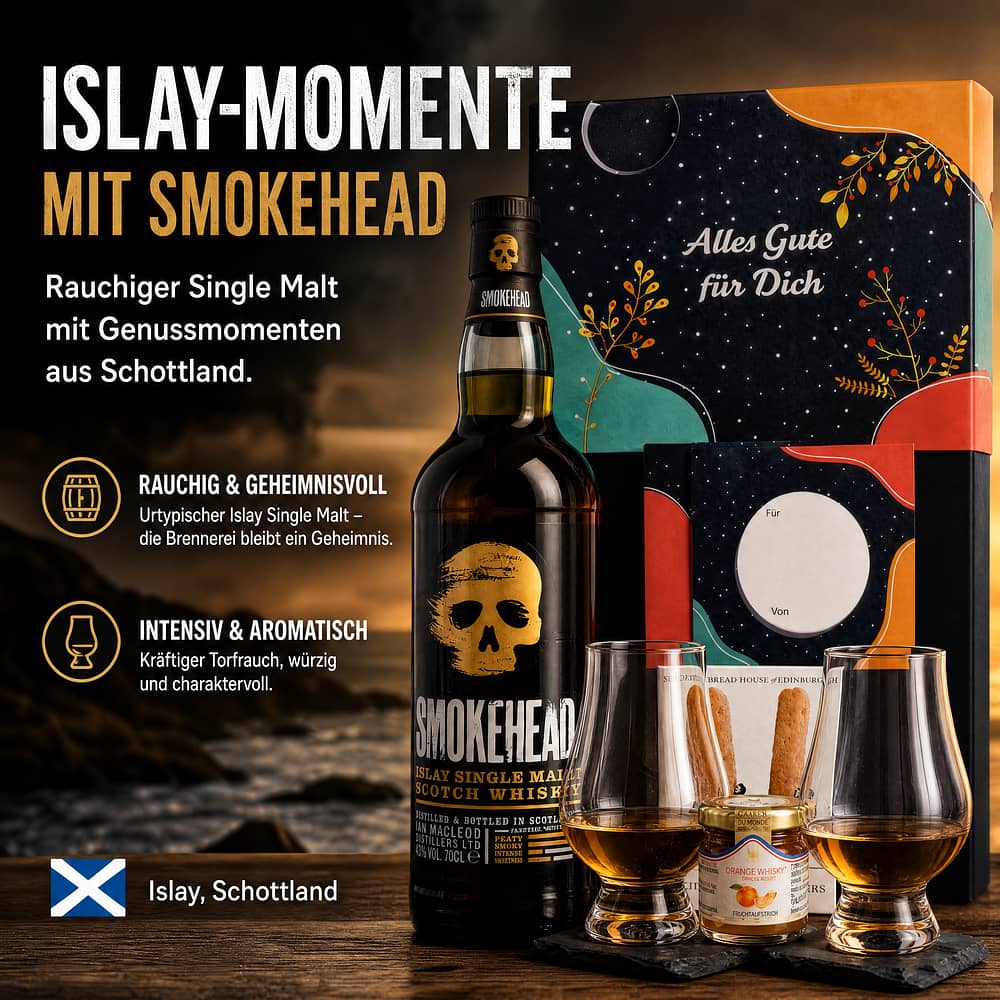 genuba Präsent "Islay-Momente Smokehead" 0,70 Liter/ 43.0% vol Produktbild