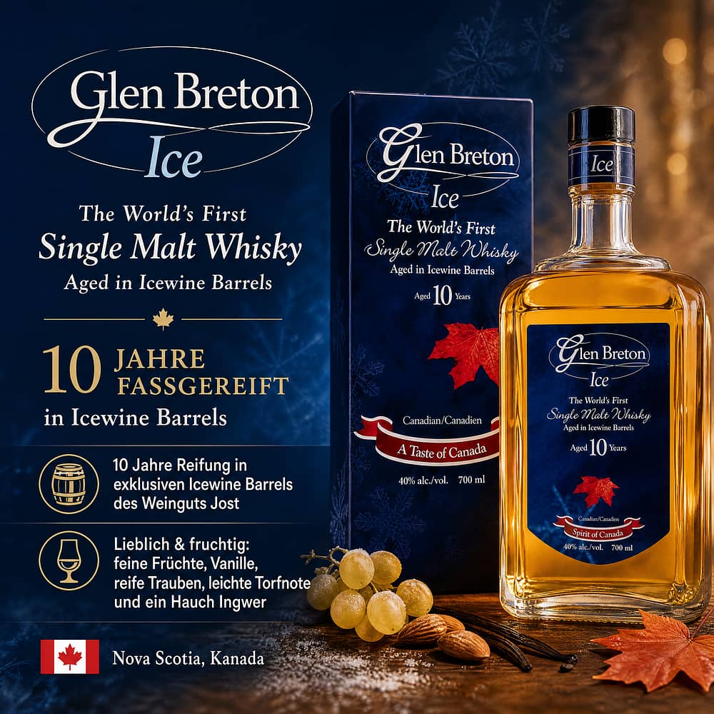 Glen Breton 10 Jahre aged in Icewine Barrels Single Malt Whisky 0,70 Liter/ 40.0% vol Produktbild