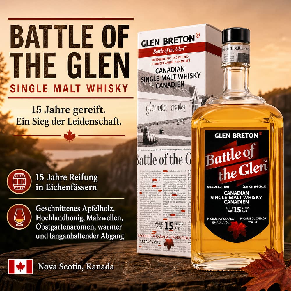 Glen Breton 15 Jahre Battle of the Glen Single Malt Whisky 0,70 Liter/ 43.0% vol Produktbild