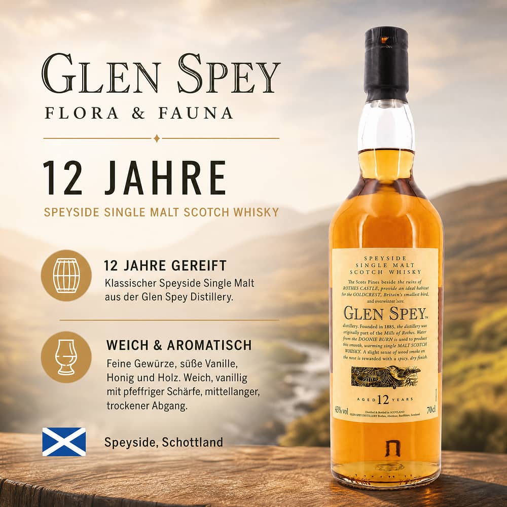 Glen Spey Flora & Fauna 12 Jahre 0,70 Liter/ 43.0% vol Produktbild