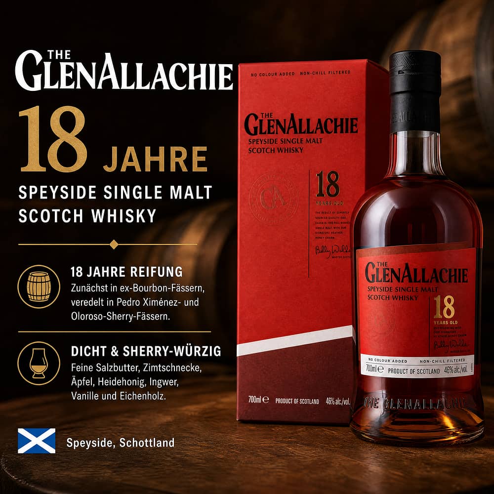 GlenAllachie 18 Jahre 0,70 Liter/ 46.0% vol Produktbild