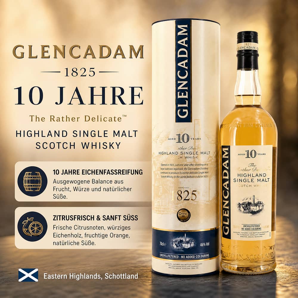 Glencadam 10 Jahre 0,70 Liter/ 46.0% vol Produktbild