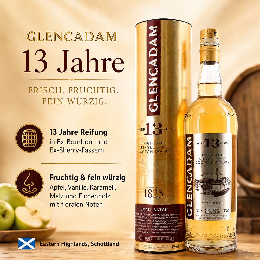 Glencadam 13 Jahre 0,70 Liter/ 46.0% vol Produktbild