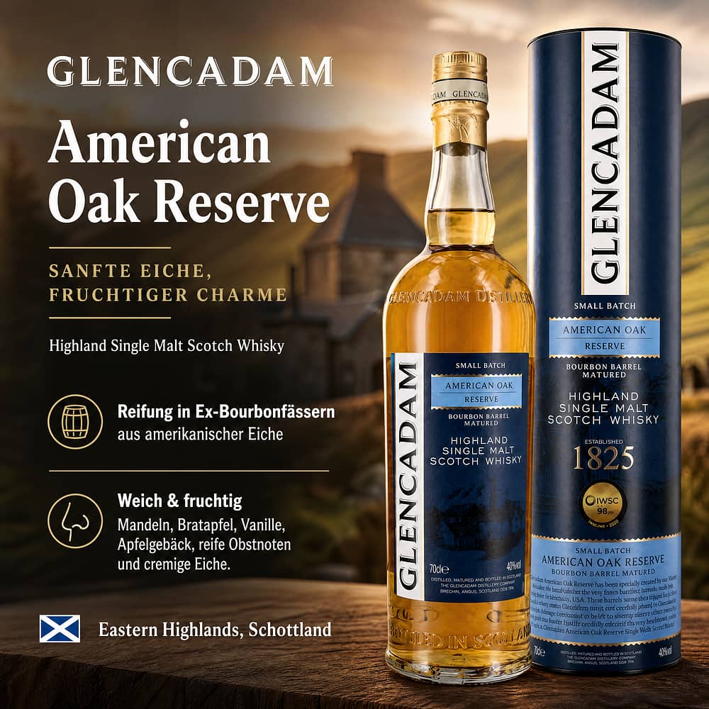 Glencadam American Oak Reserve 0,70 Liter/ 40.0% vol Produktbild