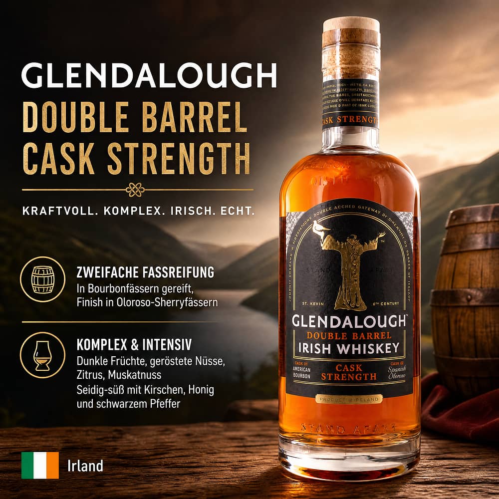 Glendalough Double Barrel Cask Strength 0,70 Liter/ 61.3% vol Produktbild