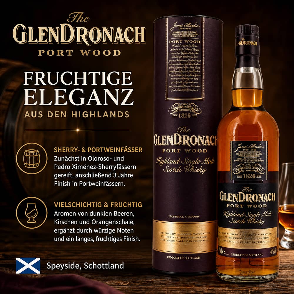 Glendronach Portwood 0,70 Liter/ 46.0% vol Produktbild