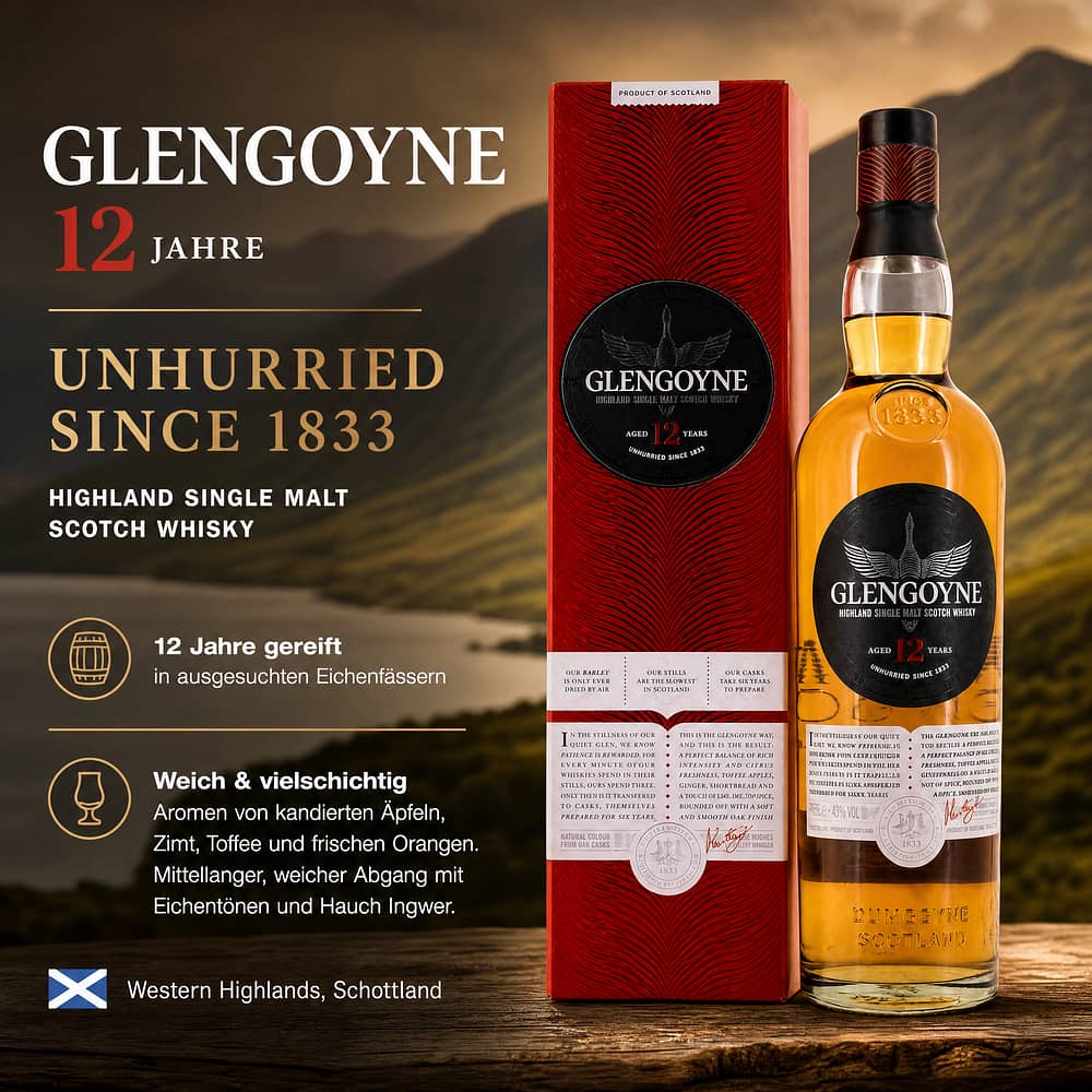 Glengoyne 12 Jahre 0,70 Liter/ 43.0% vol Produktbild