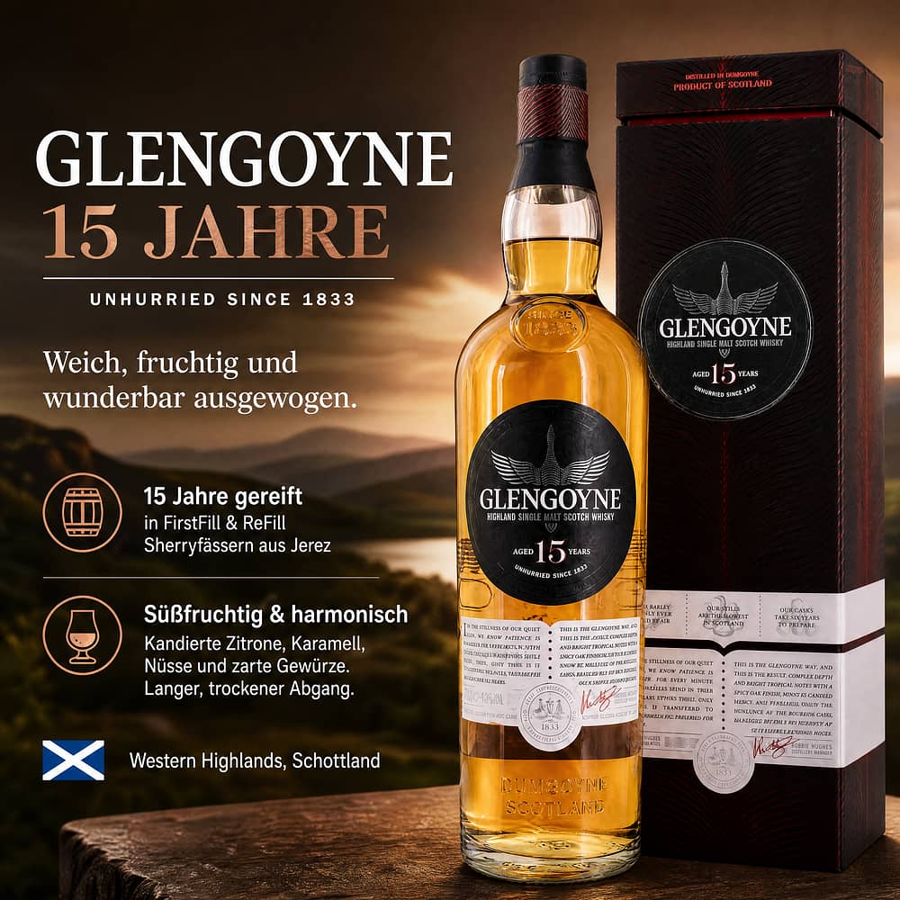 Glengoyne 15 Jahre 0,70 Liter/ 43.0% vol Produktbild