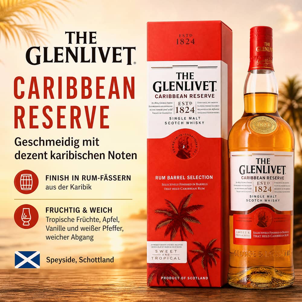 Glenlivet Caribbean Reserve 0,70 Liter/ 40.0% vol Produktbild