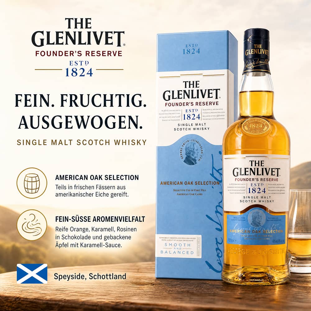 Glenlivet Founders Reserve 0,70 Liter/ 40.0% vol Produktbild